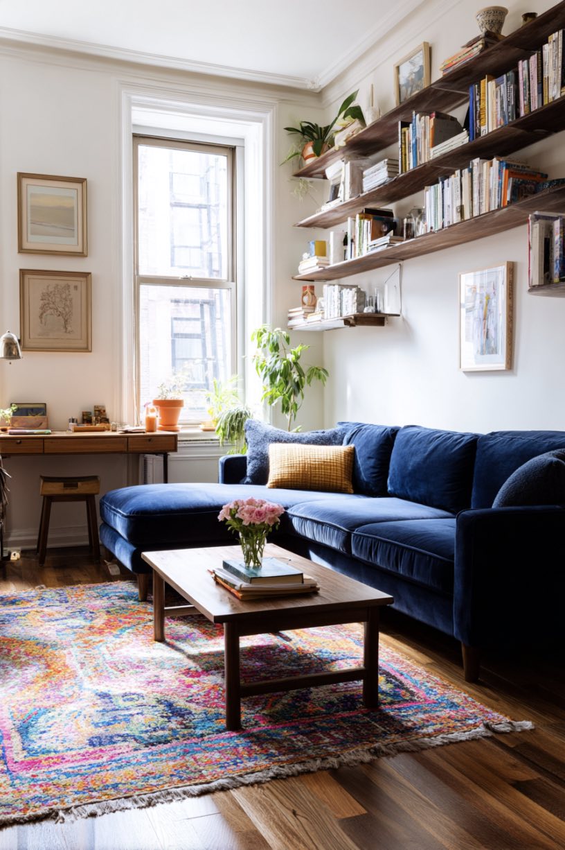 Navy Comfort Meets Office Calm