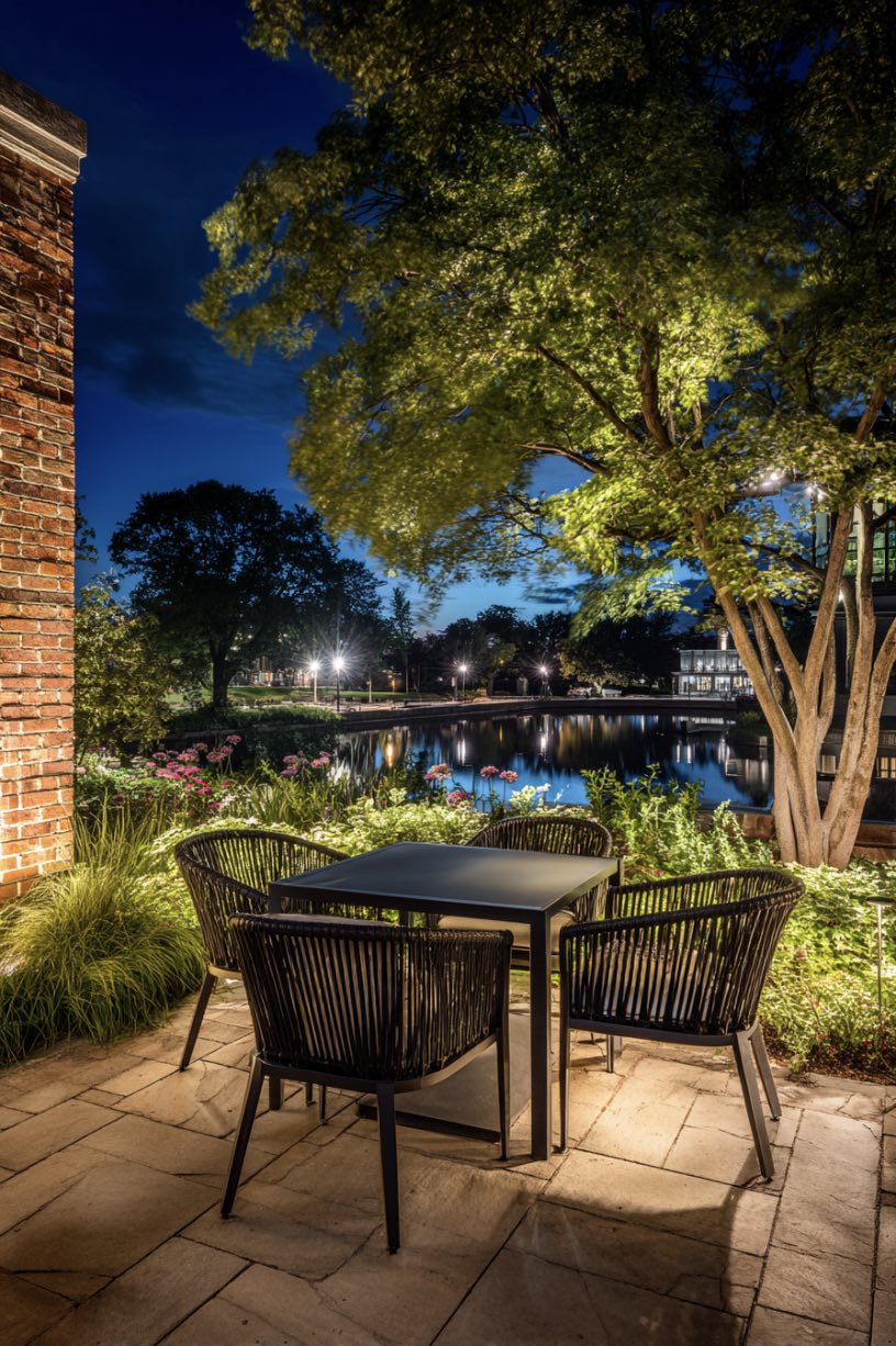 Serene Lakeside Dining Retreat