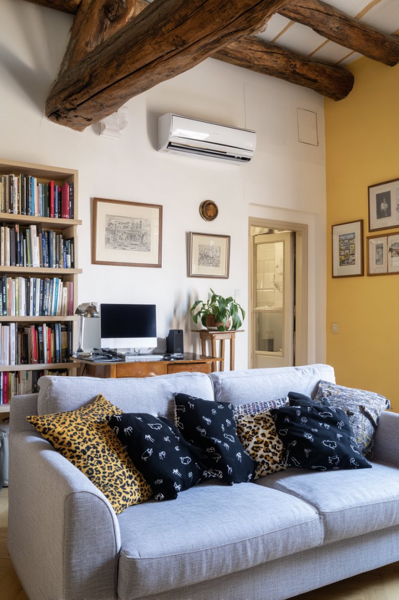 Attic Office with Playful Touches