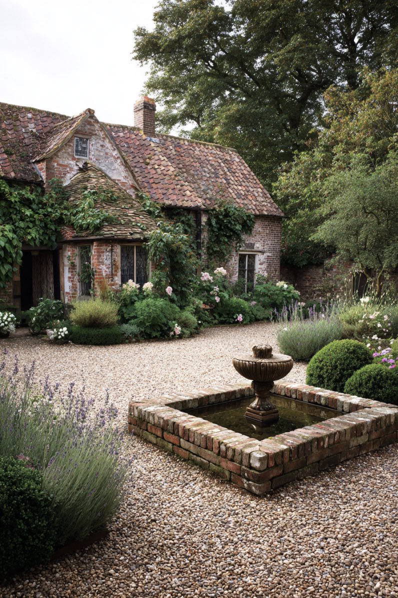 Cottage Courtyard with a Modern Touch