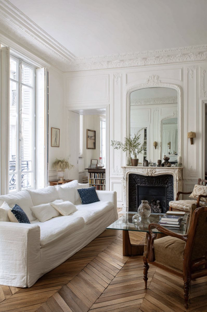 Parisian Charm in White and Wood
