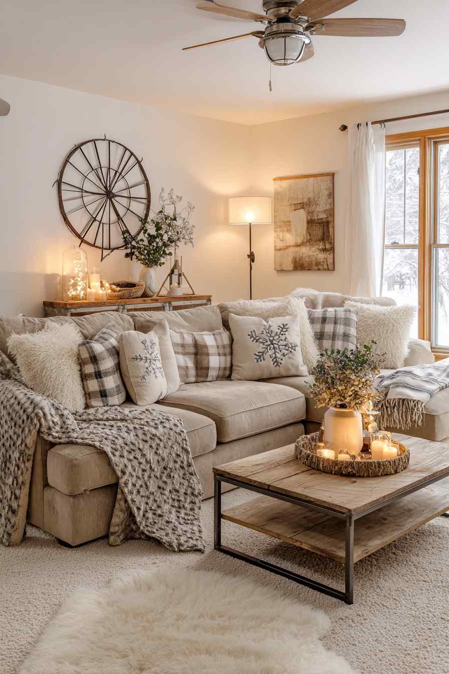 Warm Winter Charm in a Modern Farmhouse