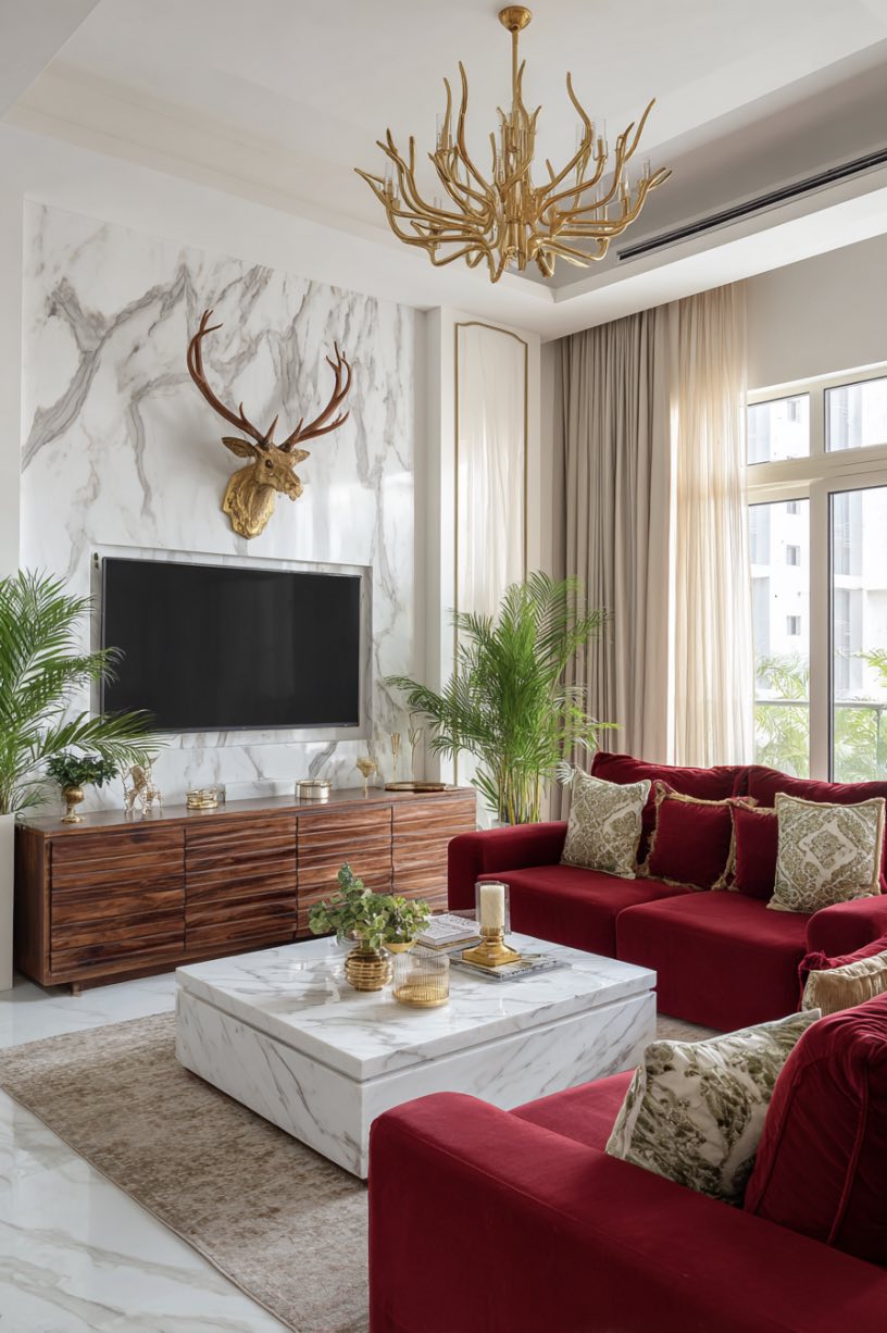 Vibrant Comfort with a Touch of Gold