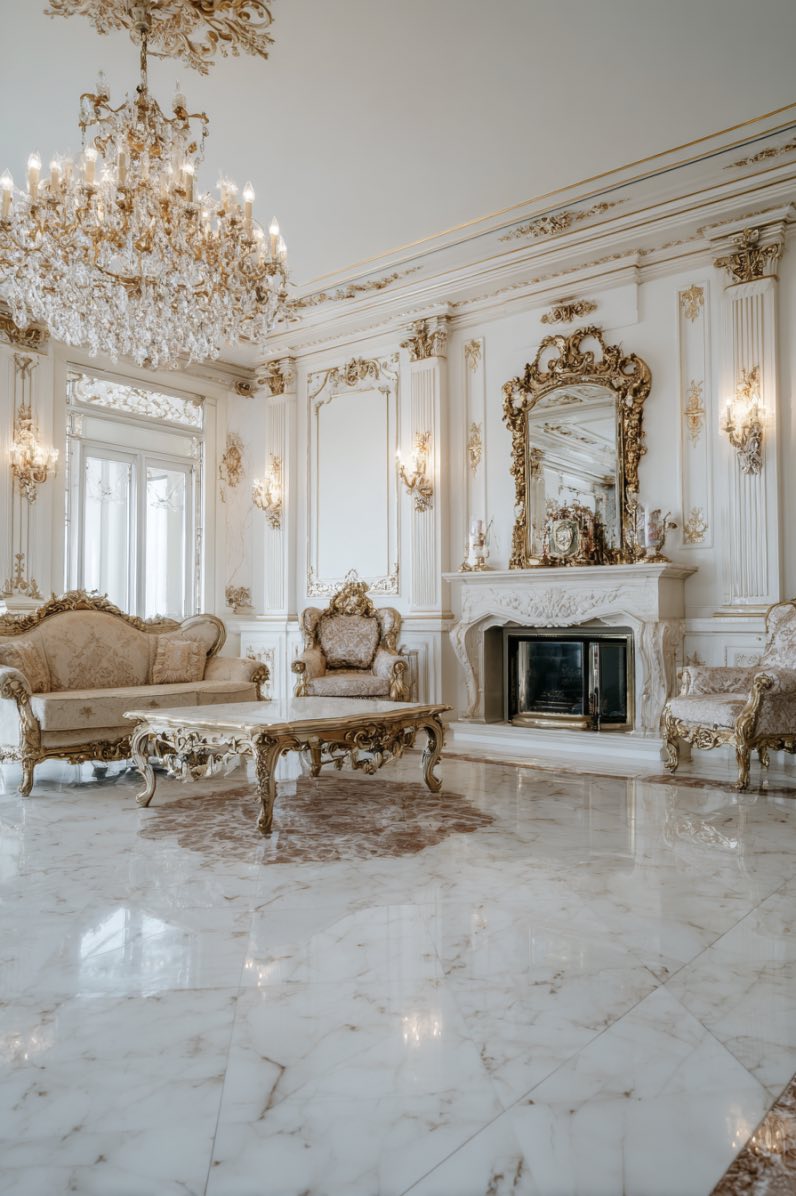 A Baroque Beauty in Soft Neutrals