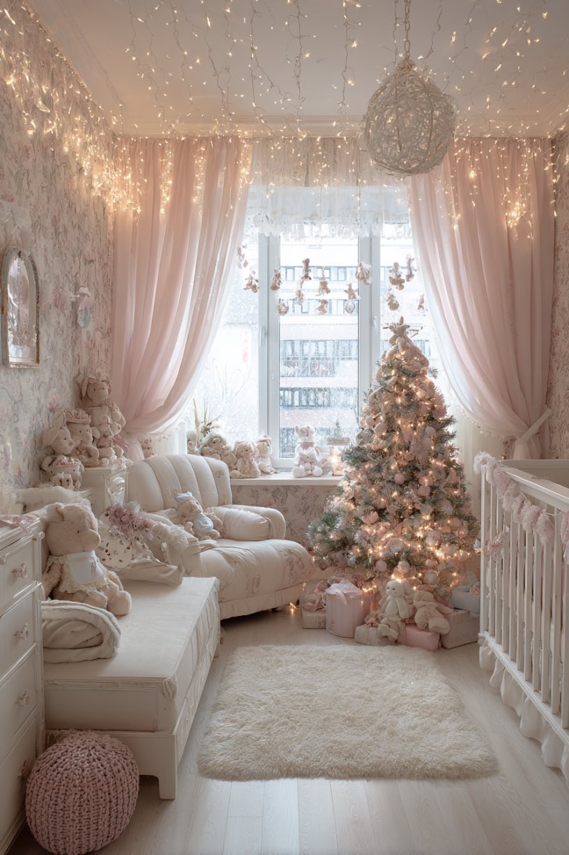 Dreamy Pink Christmas Corner