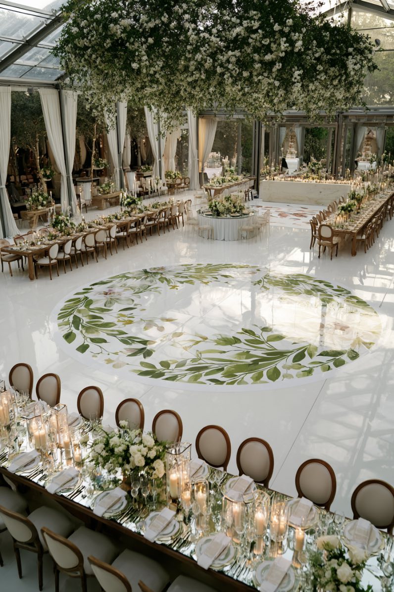 Garden-Inspired Round Dance Floor Ideas