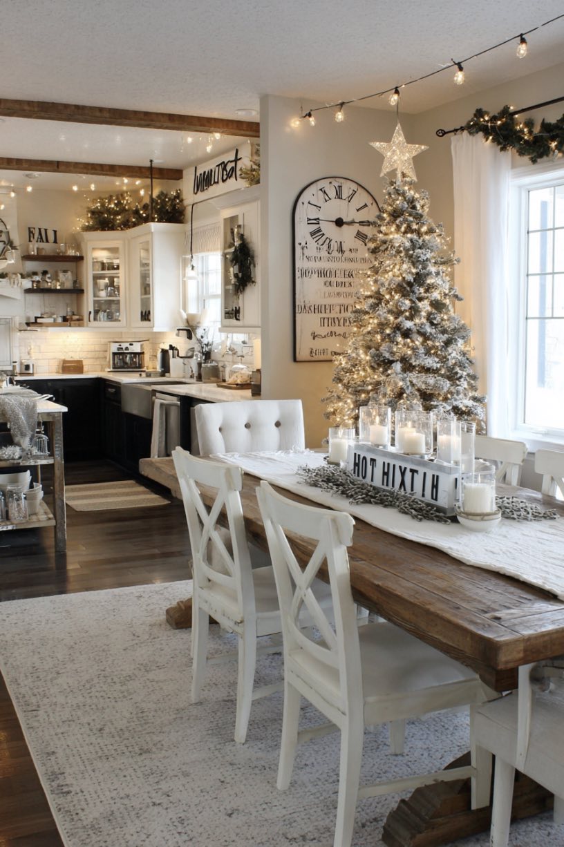 1. Rustic Hot Cocoa Station Holiday Setup