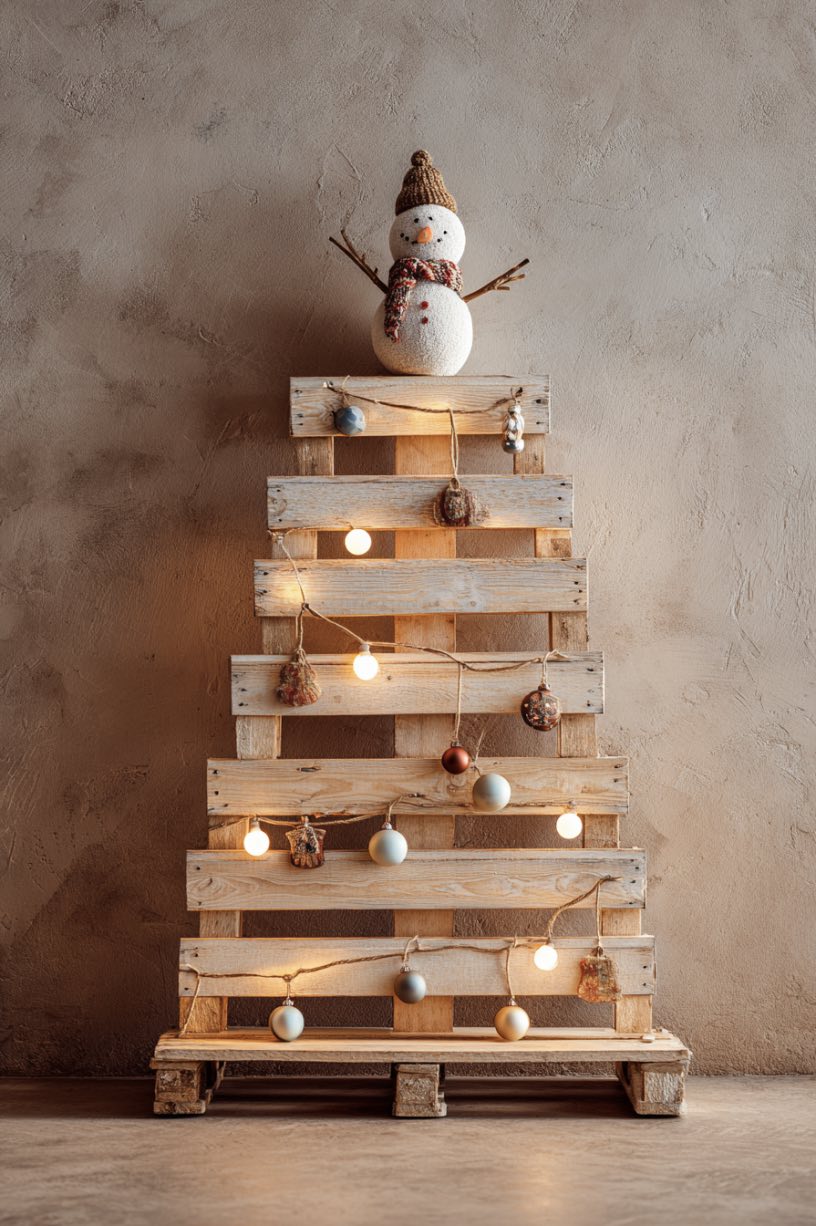 Rustic Pallet Tree Warmth