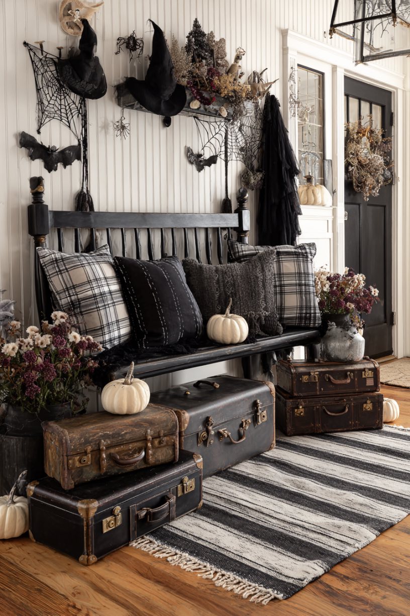 Vintage Halloween Entryway Glow