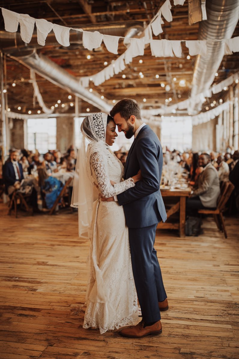 Industrial Wedding Dance Floor Vibes