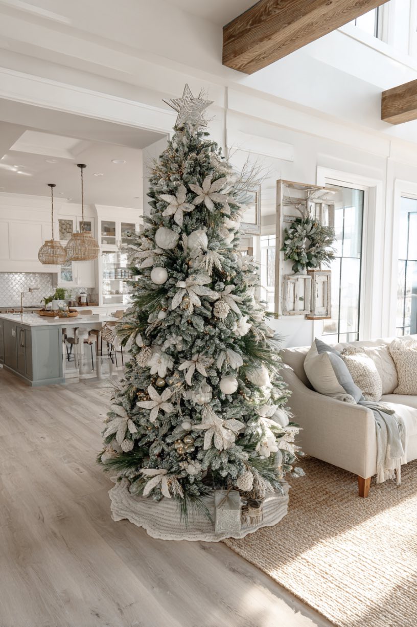 13. Modern Farmhouse Kitchen Christmas Tree
