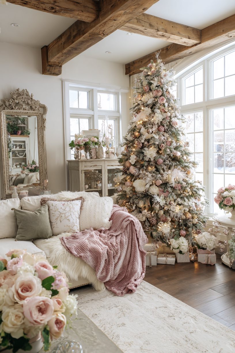 15. Modern Farmhouse Christmas Sophistication