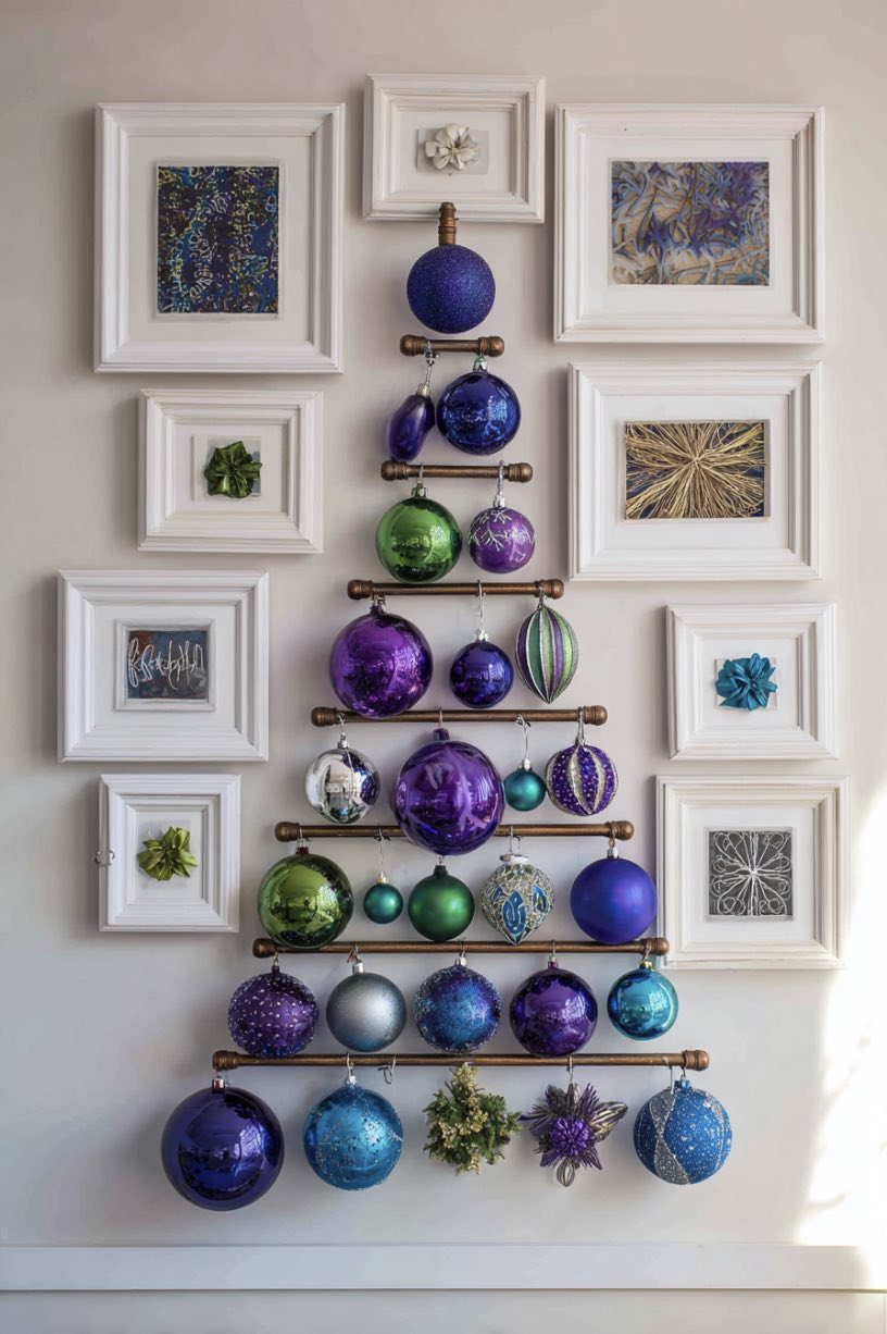Ornament Tree in Picture Frames