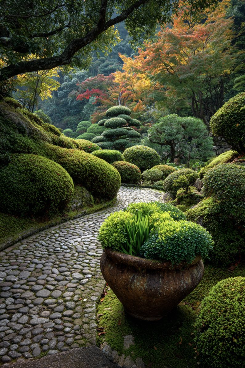 Zen Simplicity with Boxwood Grace