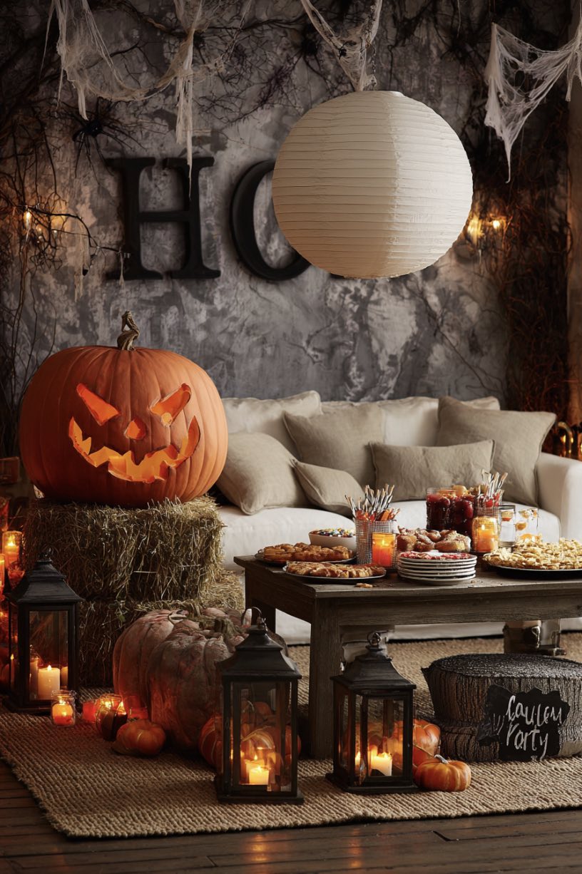 Festive Pumpkin Party Room