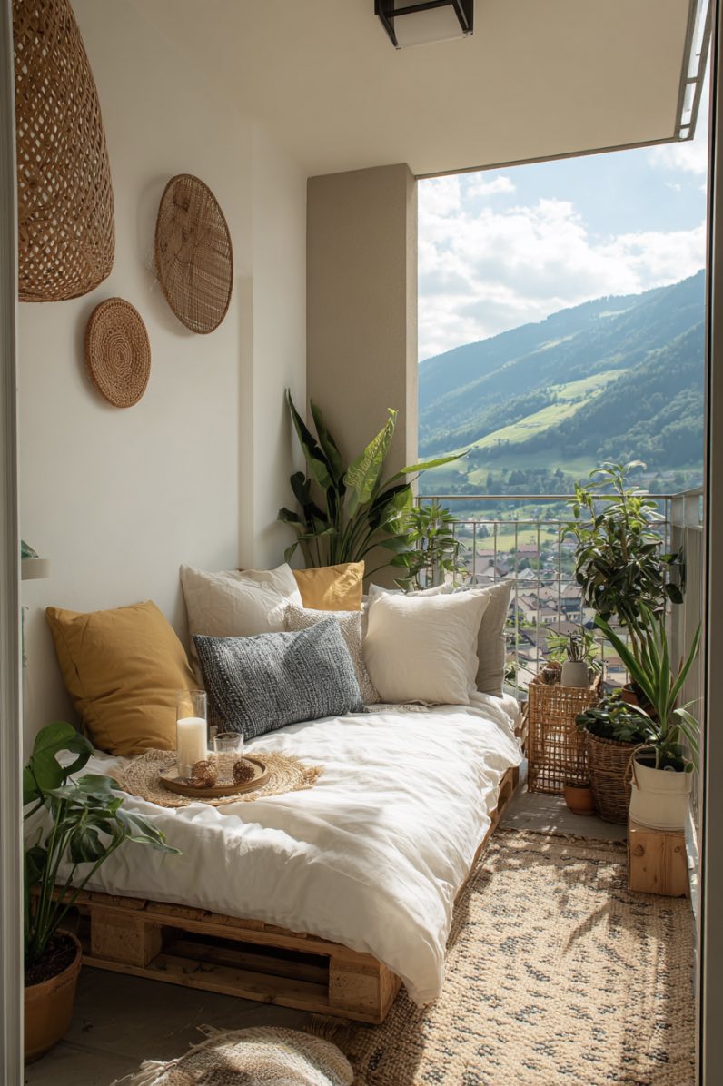 Small Balcony with Boho Charm
