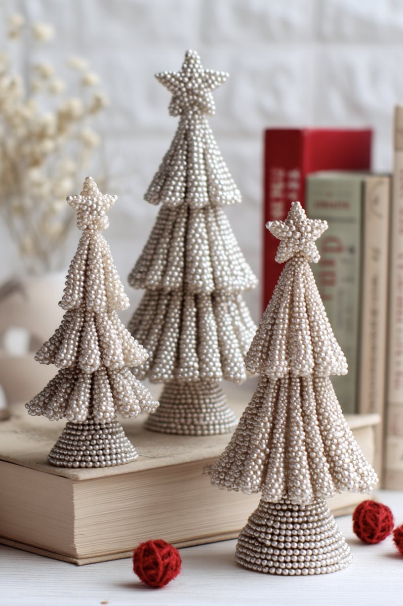 Beaded Trees on Display