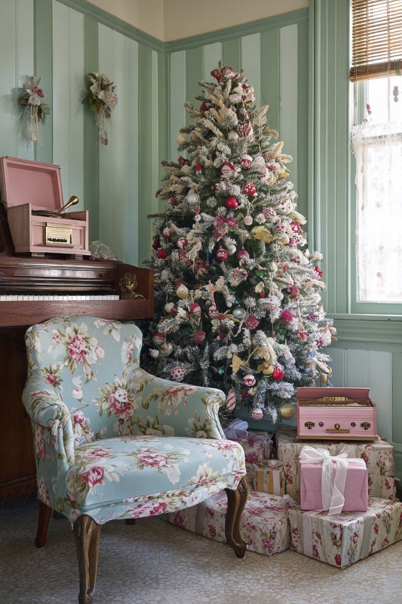 Retro Corner with Holiday Sparkle