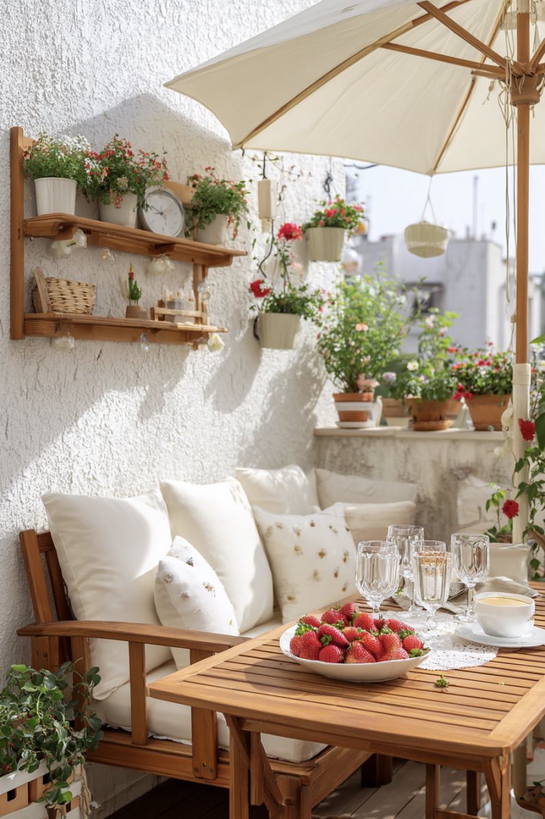 Sunny Brunch Vibes for Small Balcony Ideas