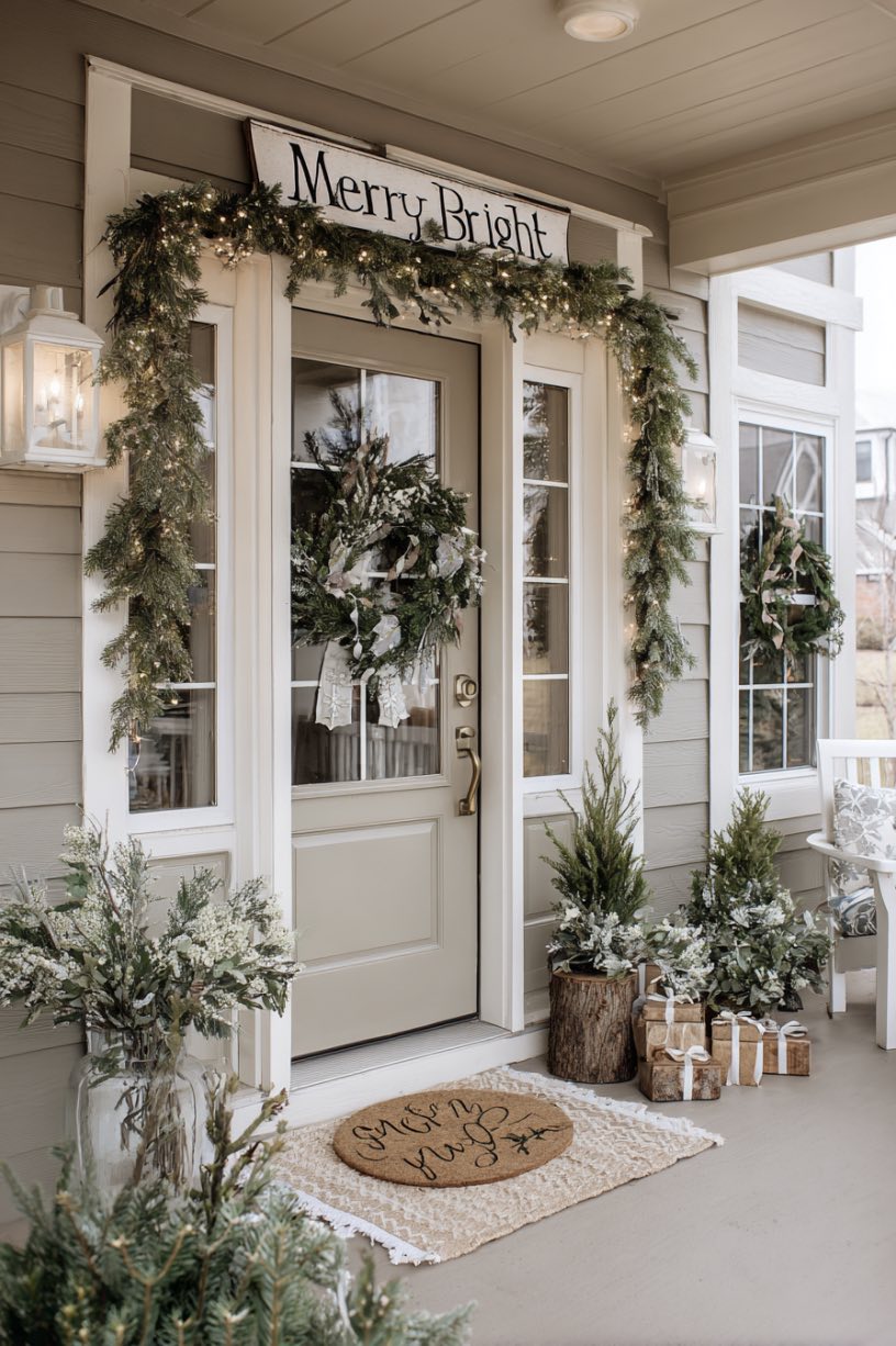 4. Merry and Bright Front Door Welcome