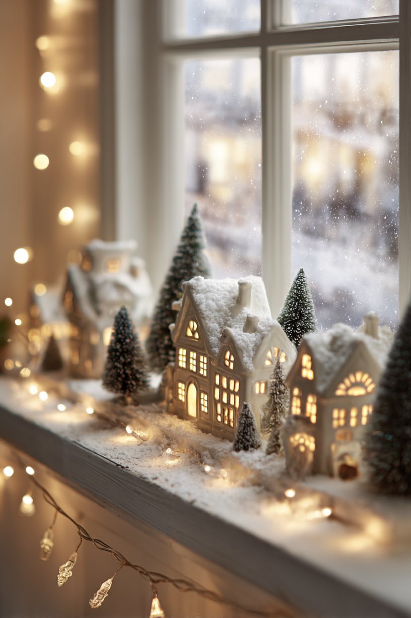 Winter Village Window