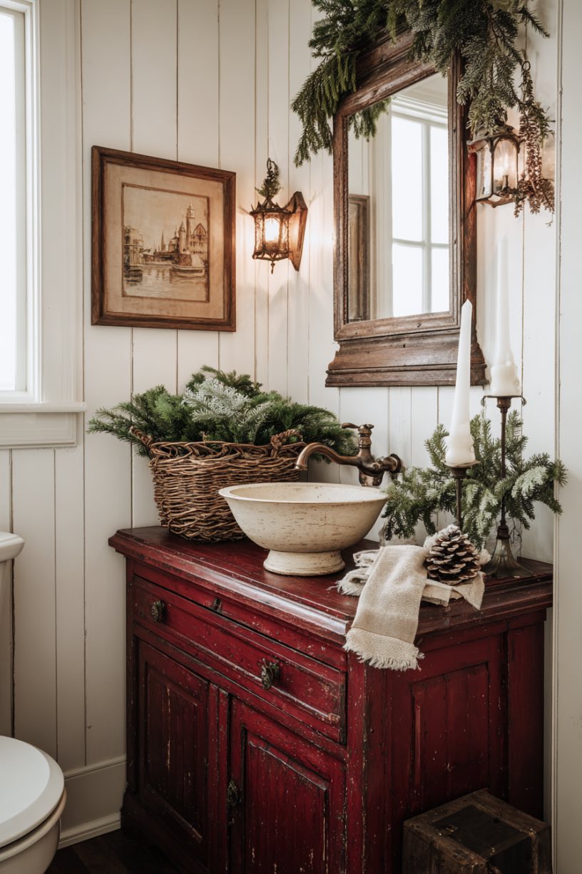 5. Vintage Red Christmas Transformation