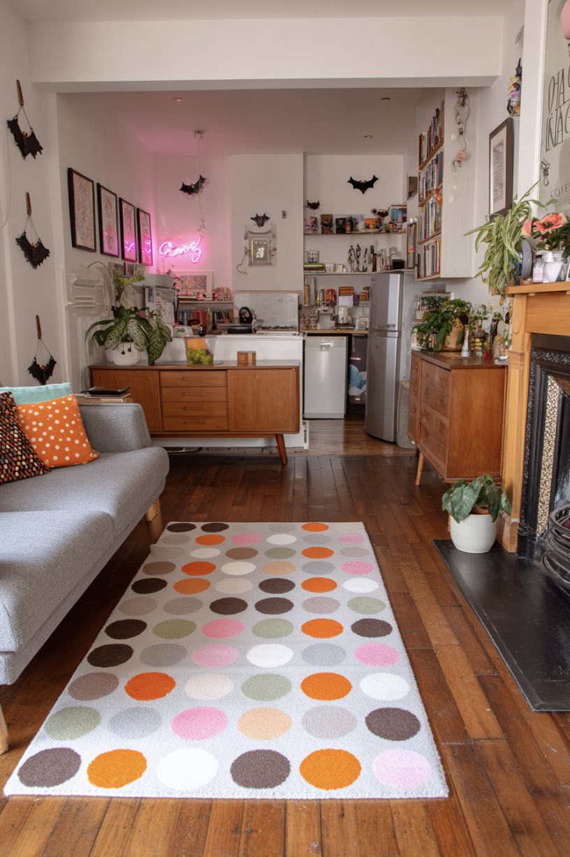 Bright Bat-Themed Living Space