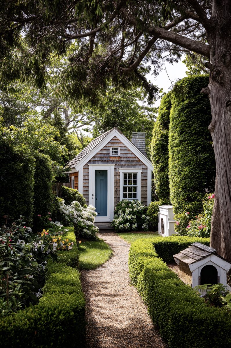 Cozy Boxwood Path to Nantucket Cottage