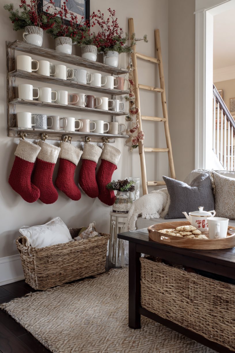 8. Coffee Mug Christmas Display Station