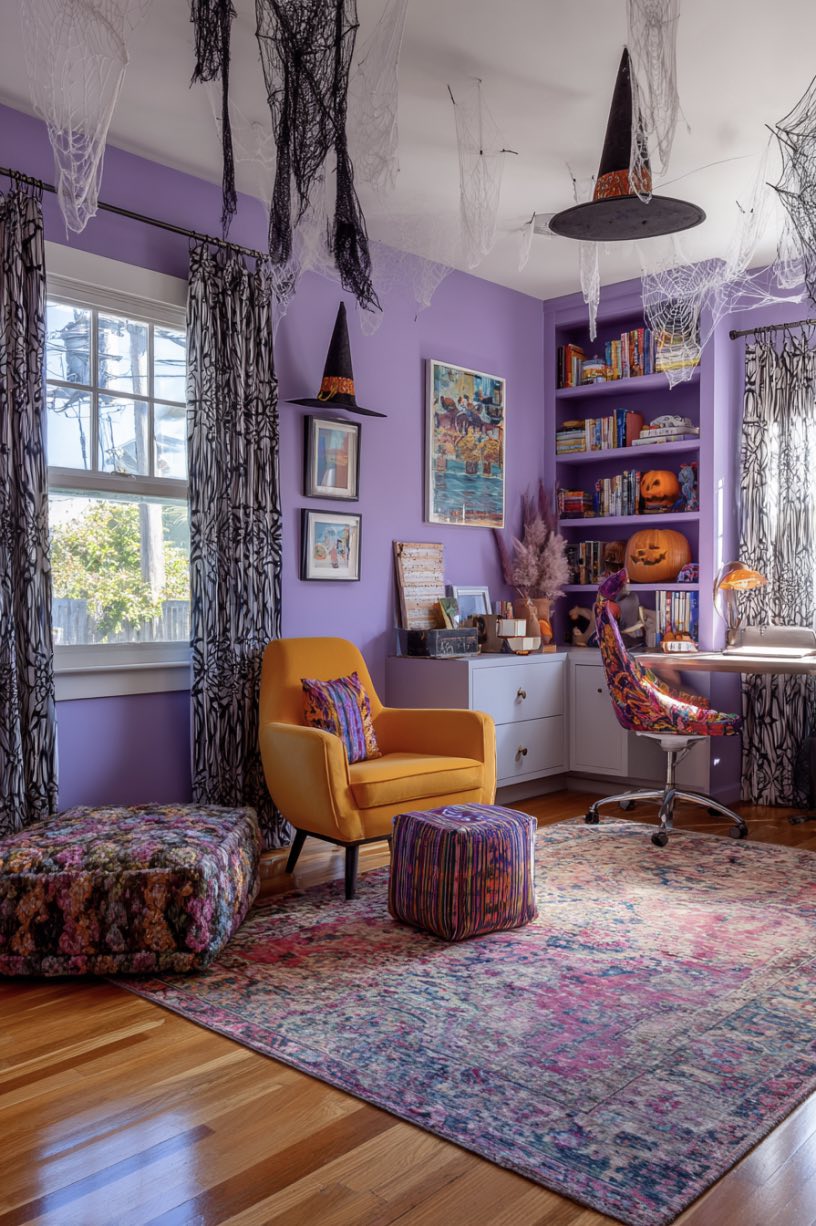 Whimsical Halloween Home Office